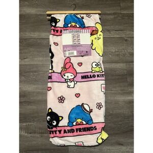 Hello Kitty & Friends Pink "Cute‎ As Can Be" Silk Touch Throw 50X70 NWT